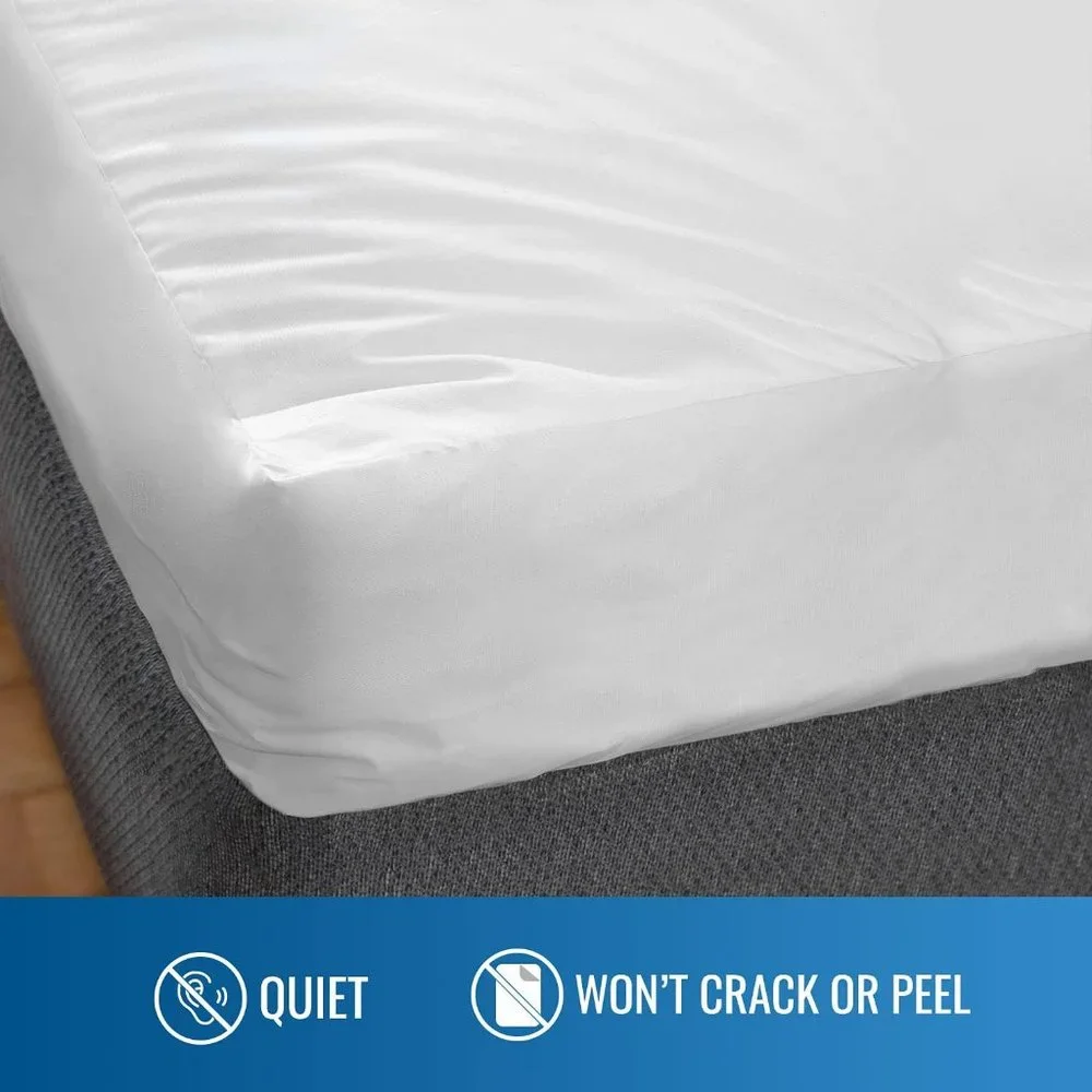 NEW (QUEEN) DMI Waterproof Mattress Protector 100% Vinyl Fitted Sheet (1155)